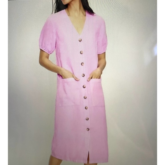 LOFT Lou and Grey Women's Pink Maxi Linen Dress - Picture 6 of 6